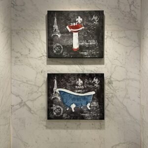 Parisian Bathroom Wall Art Set